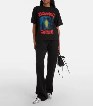 Balenciaga Printed cotton T-shirt | Thumbnail 2 Balenciaga Printed cotton T-shirt | Thumbnail 2