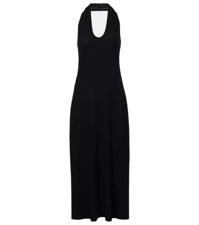 Lauren halterneck jersey midi dress Lauren halterneck jersey midi dress