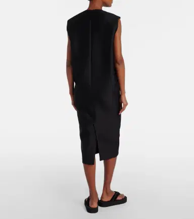 Balenciaga Cutout crêpe satin midi dress | Thumbnail 4 Balenciaga Cutout crêpe satin midi dress | Thumbnail 4