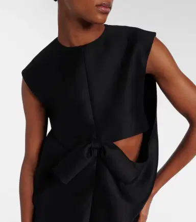Balenciaga Cutout crêpe satin midi dress | Thumbnail 6 Balenciaga Cutout crêpe satin midi dress | Thumbnail 6