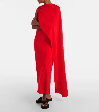 Balenciaga Open-back caped silk and wool crêpe gown | Thumbnail 3 Balenciaga Open-back caped silk and wool crêpe gown | Thumbnail 3
