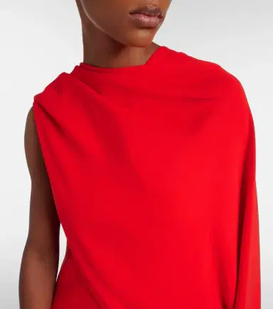 Balenciaga Open-back caped silk and wool crêpe gown | Thumbnail 5 Balenciaga Open-back caped silk and wool crêpe gown | Thumbnail 5