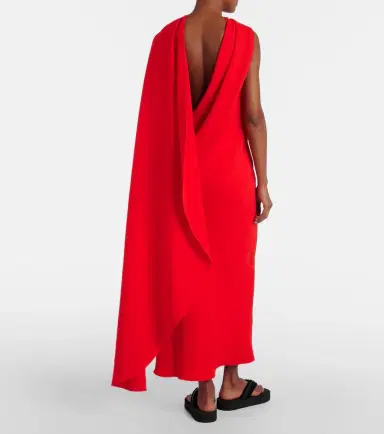 Balenciaga Open-back caped silk and wool crêpe gown | Thumbnail 8 Balenciaga Open-back caped silk and wool crêpe gown | Thumbnail 8