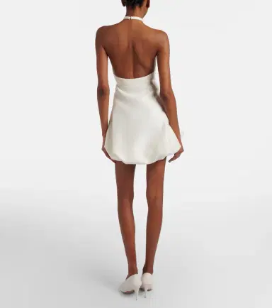 Balenciaga Halterneck peplum wool and silk minidress | Thumbnail 5 Balenciaga Halterneck peplum wool and silk minidress | Thumbnail 5