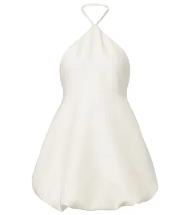 Balenciaga Halterneck peplum wool and silk minidress | Thumbnail 1 Balenciaga Halterneck peplum wool and silk minidress | Thumbnail 1