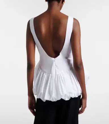 RÓHE Róhe Peplum cotton poplin top | Thumbnail 3 RÓHE Róhe Peplum cotton poplin top | Thumbnail 3