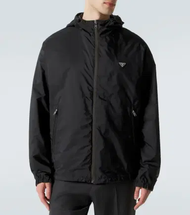 Prada Re-Nylon reversible leather-trimmed jacket | Thumbnail 2 Prada Re-Nylon reversible leather-trimmed jacket | Thumbnail 2