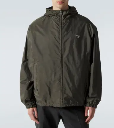 Prada Re-Nylon reversible leather-trimmed jacket | Thumbnail 3 Prada Re-Nylon reversible leather-trimmed jacket | Thumbnail 3