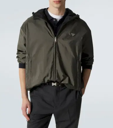 Prada Re-Nylon reversible leather-trimmed jacket | Thumbnail 5 Prada Re-Nylon reversible leather-trimmed jacket | Thumbnail 5