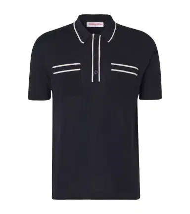 Orlebar Brown Keeling cotton and silk polo shirt | Thumbnail 1 Orlebar Brown Keeling cotton and silk polo shirt | Thumbnail 1