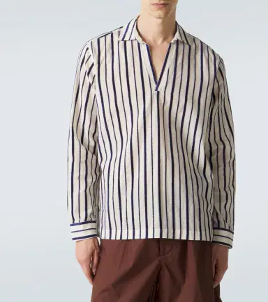 Orlebar Brown Ridley striped cotton-blend shirt | Thumbnail 4 Orlebar Brown Ridley striped cotton-blend shirt | Thumbnail 4
