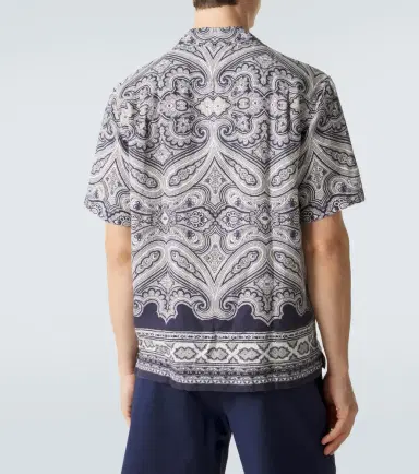 Orlebar Brown Maitan paisley linen bowling shirt | Thumbnail 4 Orlebar Brown Maitan paisley linen bowling shirt | Thumbnail 4
