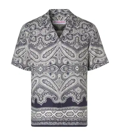 Orlebar Brown Maitan paisley linen bowling shirt | Thumbnail 1 Orlebar Brown Maitan paisley linen bowling shirt | Thumbnail 1
