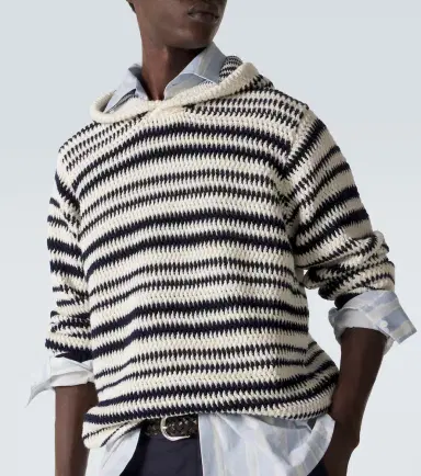 Orlebar Brown Kirk striped crochet cotton hoodie | Thumbnail 3 Orlebar Brown Kirk striped crochet cotton hoodie | Thumbnail 3
