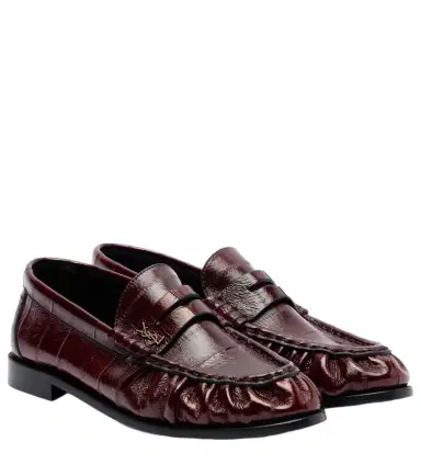 Saint Laurent Le Loafer eel leather penny loafers | Thumbnail 1 Saint Laurent Le Loafer eel leather penny loafers | Thumbnail 1