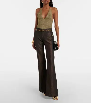 Roberto Cavalli Embellished halterneck lamé bodysuit | Thumbnail 2 Roberto Cavalli Embellished halterneck lamé bodysuit | Thumbnail 2