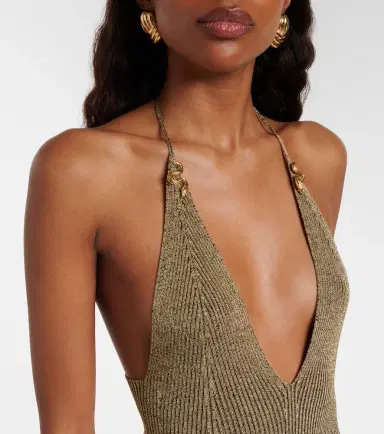 Roberto Cavalli Embellished halterneck lamé bodysuit | Thumbnail 5 Roberto Cavalli Embellished halterneck lamé bodysuit | Thumbnail 5