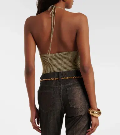 Roberto Cavalli Embellished halterneck lamé bodysuit | Thumbnail 6 Roberto Cavalli Embellished halterneck lamé bodysuit | Thumbnail 6