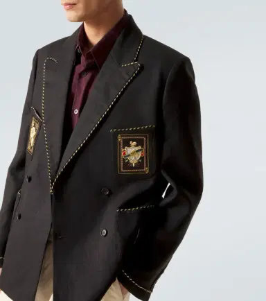 BODE Bullion Card linen suit jacket | Thumbnail 4 BODE Bullion Card linen suit jacket | Thumbnail 4