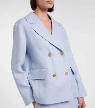 'S Max Mara Avenue double-breasted linen blazer | Thumbnail 4 'S Max Mara Avenue double-breasted linen blazer | Thumbnail 4