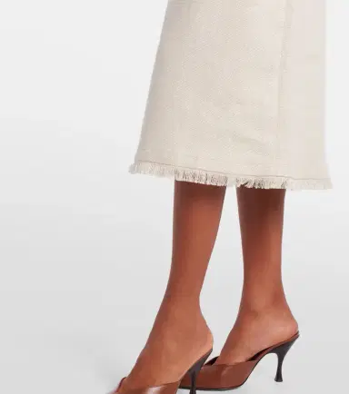 'S Max Mara Fiocchi linen and cotton midi skirt | Thumbnail 3 'S Max Mara Fiocchi linen and cotton midi skirt | Thumbnail 3