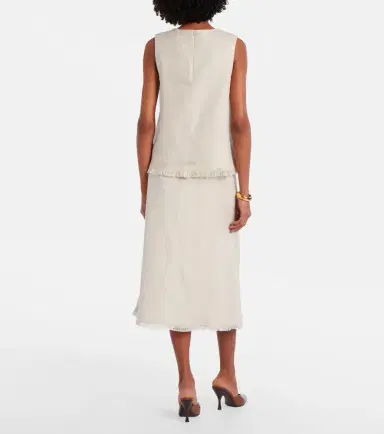 'S Max Mara Fiocchi linen and cotton midi skirt | Thumbnail 6 'S Max Mara Fiocchi linen and cotton midi skirt | Thumbnail 6