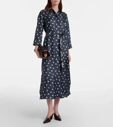 'S Max Mara Leva polka-dot silk twill shirt dress | Thumbnail 3 'S Max Mara Leva polka-dot silk twill shirt dress | Thumbnail 3