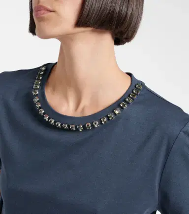 'S Max Mara Bingo embellished cotton-blend T-shirt | Thumbnail 3 'S Max Mara Bingo embellished cotton-blend T-shirt | Thumbnail 3