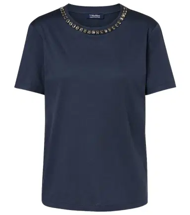 'S Max Mara Bingo embellished cotton-blend T-shirt | Thumbnail 1 'S Max Mara Bingo embellished cotton-blend T-shirt | Thumbnail 1