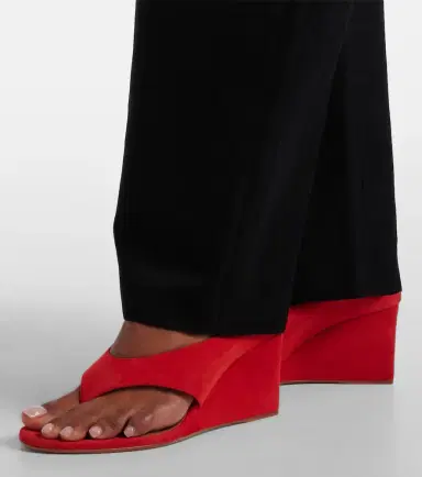 Alaïa Alaïa Cube suede wedge thong sandals | Thumbnail 6 Alaïa Alaïa Cube suede wedge thong sandals | Thumbnail 6