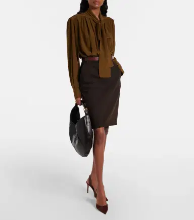 Gianvito Rossi Leather-trimmed suede slingback pumps | Thumbnail 6 Gianvito Rossi Leather-trimmed suede slingback pumps | Thumbnail 6