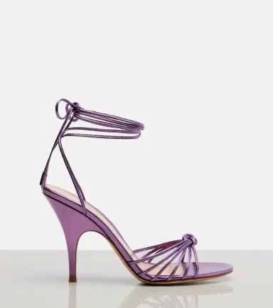 Gianvito Rossi Malé metallic leather sandals | Thumbnail 4 Gianvito Rossi Malé metallic leather sandals | Thumbnail 4