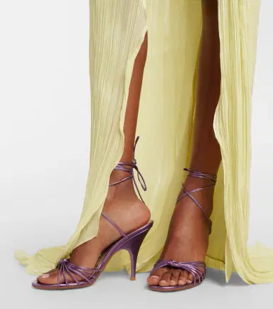 Gianvito Rossi Malé metallic leather sandals | Thumbnail 5 Gianvito Rossi Malé metallic leather sandals | Thumbnail 5