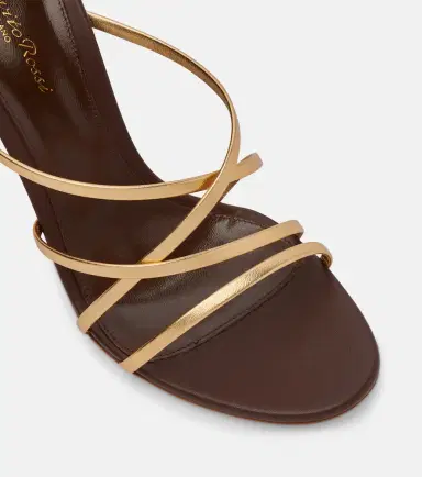 Gianvito Rossi Metallic leather sandals | Thumbnail 2 Gianvito Rossi Metallic leather sandals | Thumbnail 2