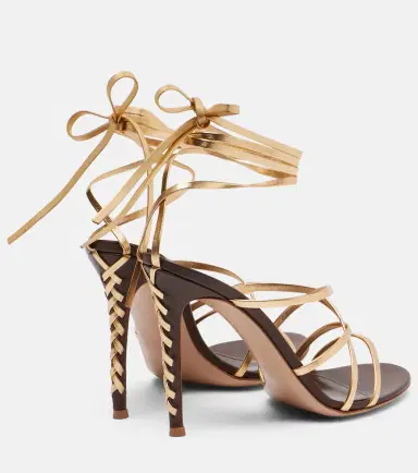 Gianvito Rossi Metallic leather sandals | Thumbnail 3 Gianvito Rossi Metallic leather sandals | Thumbnail 3