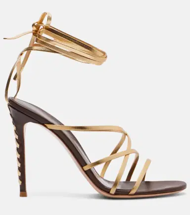 Gianvito Rossi Metallic leather sandals | Thumbnail 4 Gianvito Rossi Metallic leather sandals | Thumbnail 4