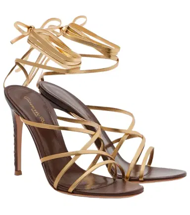 Gianvito Rossi Metallic leather sandals | Thumbnail 1 Gianvito Rossi Metallic leather sandals | Thumbnail 1