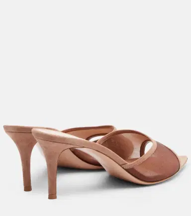 Gianvito Rossi Dorotea suede-trimmed mesh mules | Thumbnail 2 Gianvito Rossi Dorotea suede-trimmed mesh mules | Thumbnail 2