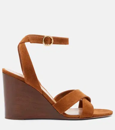 Gianvito Rossi Ines suede wedge sandals | Thumbnail 3 Gianvito Rossi Ines suede wedge sandals | Thumbnail 3