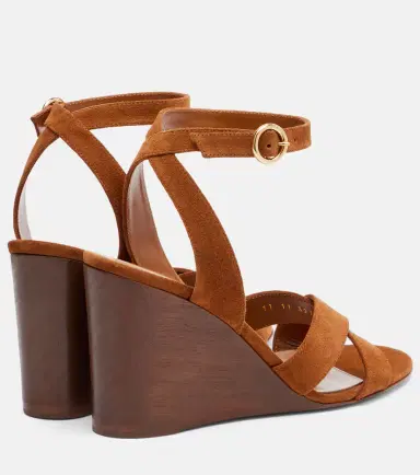 Gianvito Rossi Ines suede wedge sandals | Thumbnail 4 Gianvito Rossi Ines suede wedge sandals | Thumbnail 4