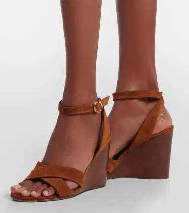 Gianvito Rossi Ines suede wedge sandals | Thumbnail 6 Gianvito Rossi Ines suede wedge sandals | Thumbnail 6