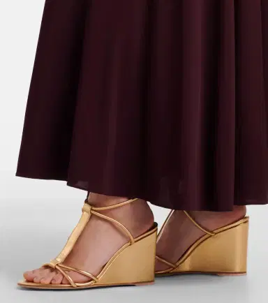 Gianvito Rossi Metallic leather wedge sandals | Thumbnail 5 Gianvito Rossi Metallic leather wedge sandals | Thumbnail 5