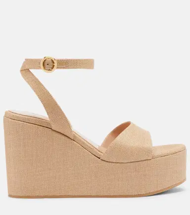 Gianvito Rossi Virginie raffia platform wedge sandals | Thumbnail 3 Gianvito Rossi Virginie raffia platform wedge sandals | Thumbnail 3