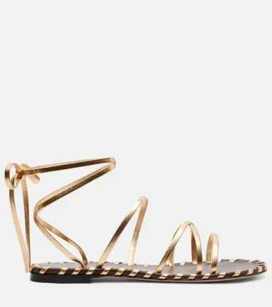 Gianvito Rossi Metallic leather sandals | Thumbnail 3 Gianvito Rossi Metallic leather sandals | Thumbnail 3