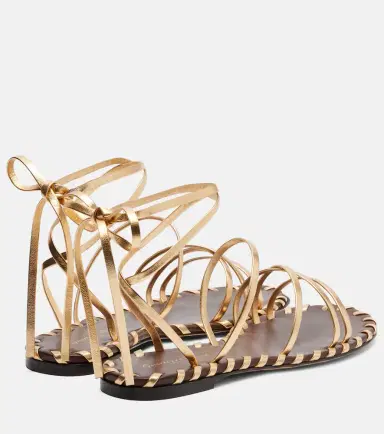 Gianvito Rossi Metallic leather sandals | Thumbnail 4 Gianvito Rossi Metallic leather sandals | Thumbnail 4