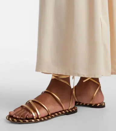 Gianvito Rossi Metallic leather sandals | Thumbnail 6 Gianvito Rossi Metallic leather sandals | Thumbnail 6