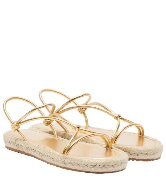Bali metallic leather espadrille sandals Bali metallic leather espadrille sandals