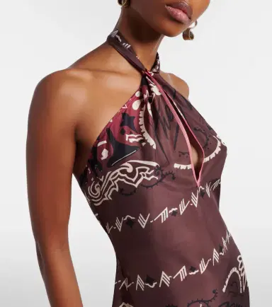 The Attico Printed silk maxi dress | Thumbnail 3 The Attico Printed silk maxi dress | Thumbnail 3