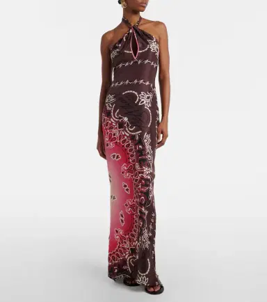 The Attico Printed silk maxi dress | Thumbnail 4 The Attico Printed silk maxi dress | Thumbnail 4