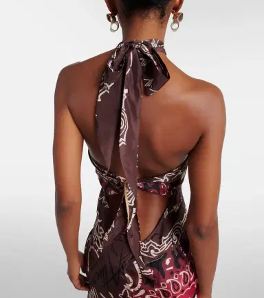 The Attico Printed silk maxi dress | Thumbnail 6 The Attico Printed silk maxi dress | Thumbnail 6